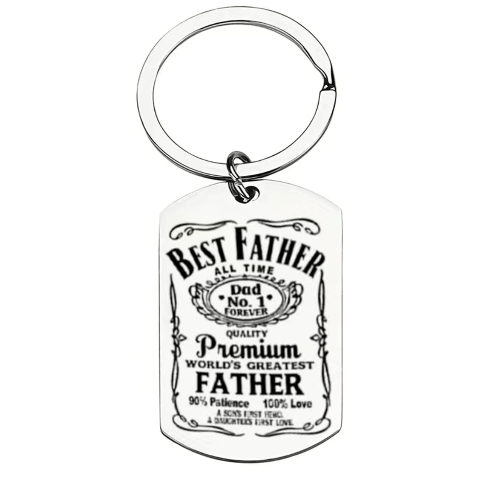 3/$25 Best Father of all time Stainless Steel Keychain NEW